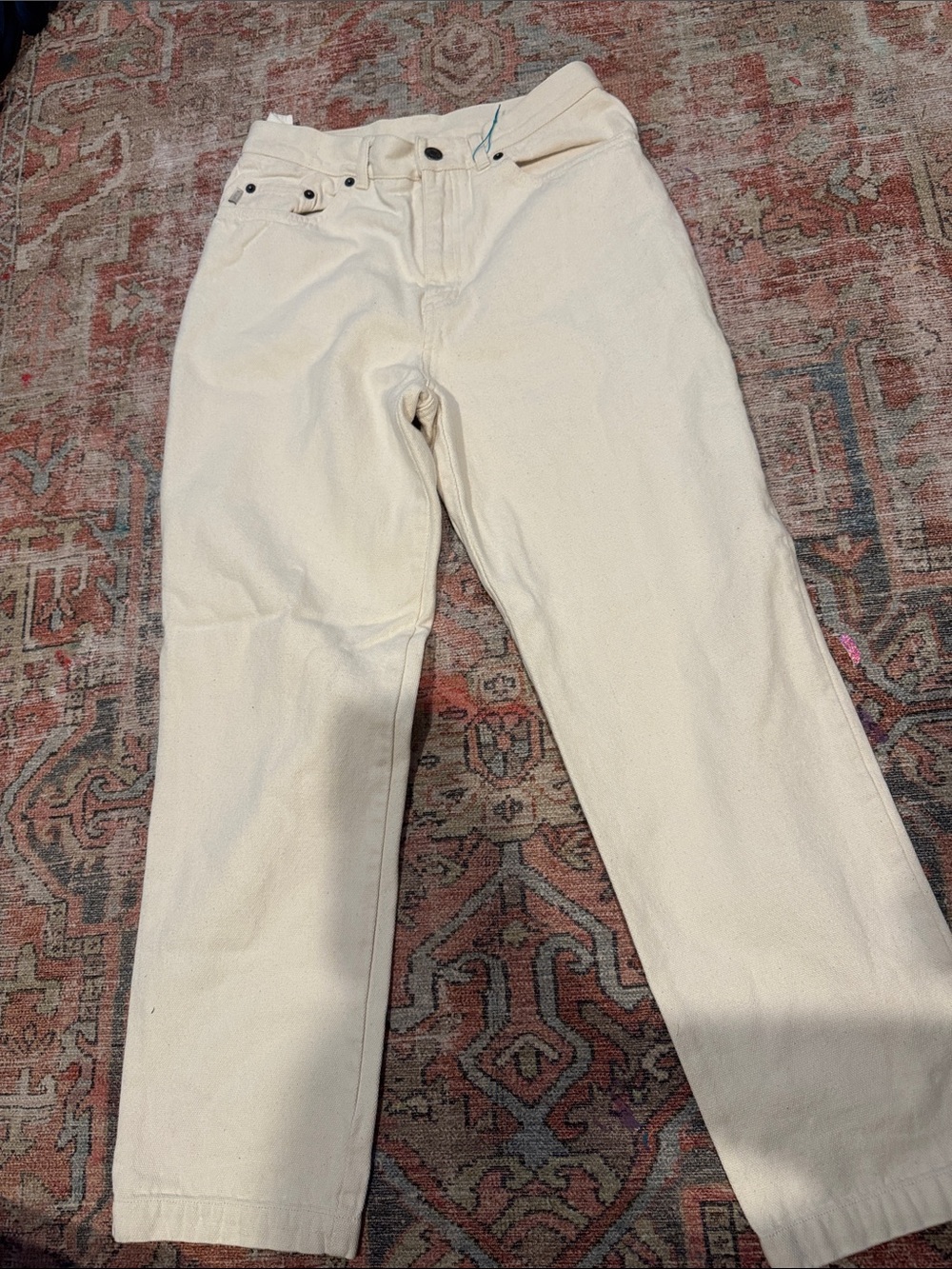Ralph Lauren  Lauren Jeans Co. Cream Straight-Leg Jeans
